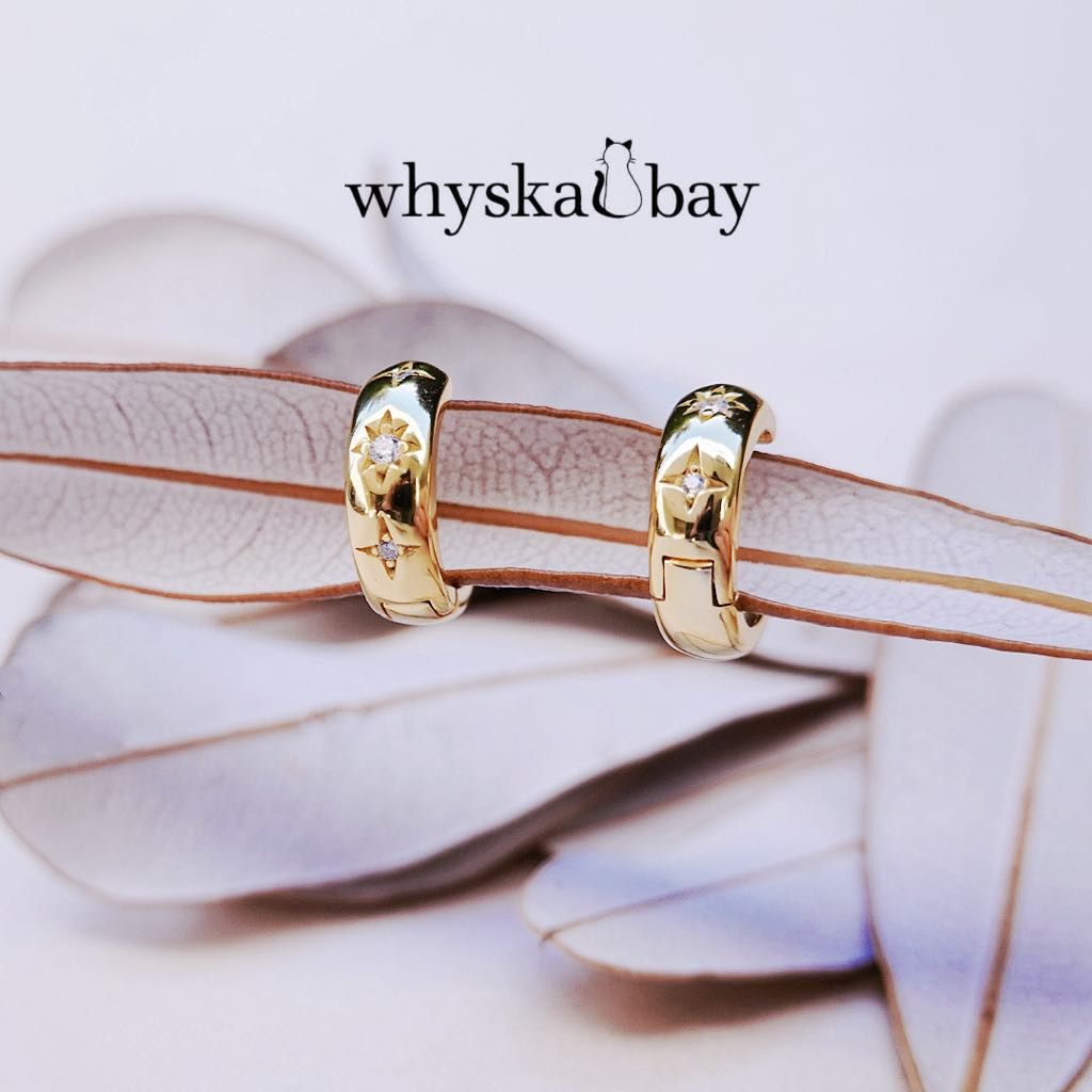 Star Hoops Earrings