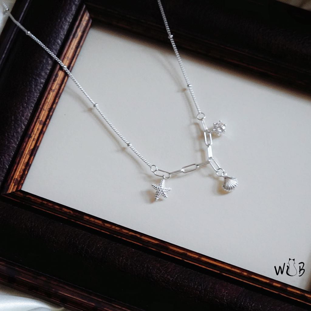 Shell Star Necklace: Petite Necklace Gift For Her