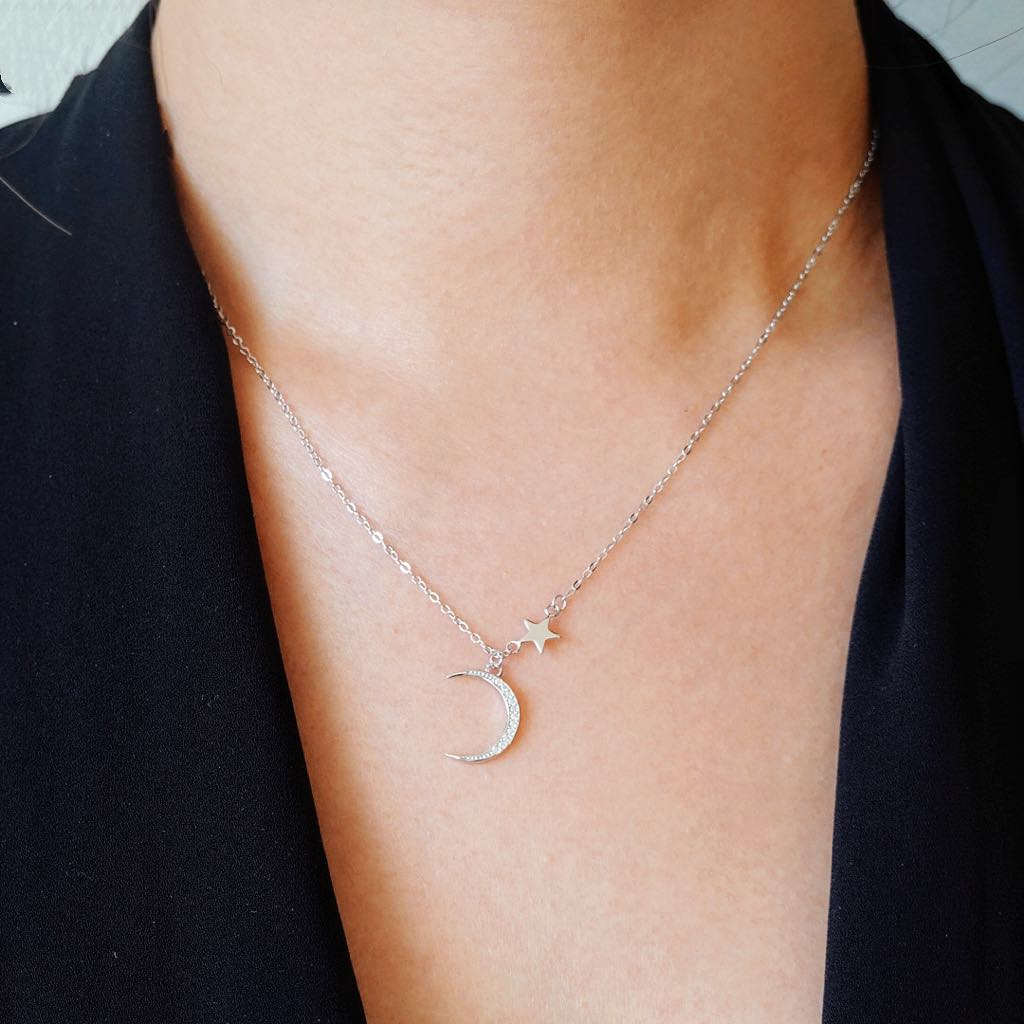 Petite Moon Necklace: Love You To The Moon