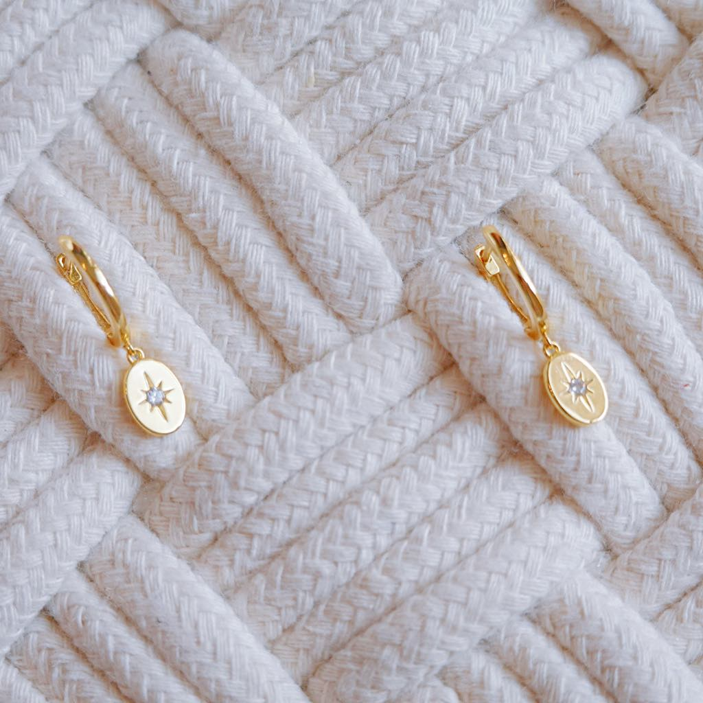 Classic North Star Hoop Earrings: Everyday Earrings & Gifts For Her
