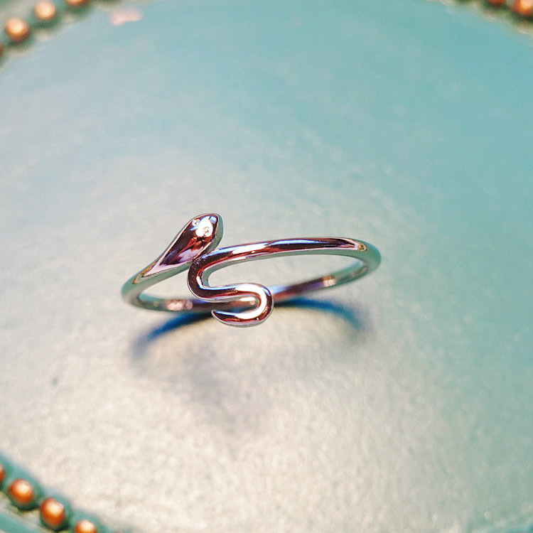 Minimalist Snake Ring: Adjustable Rings
