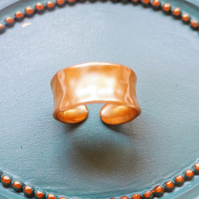 Gold Thick Ring: Gold Band & Adjustable Rings