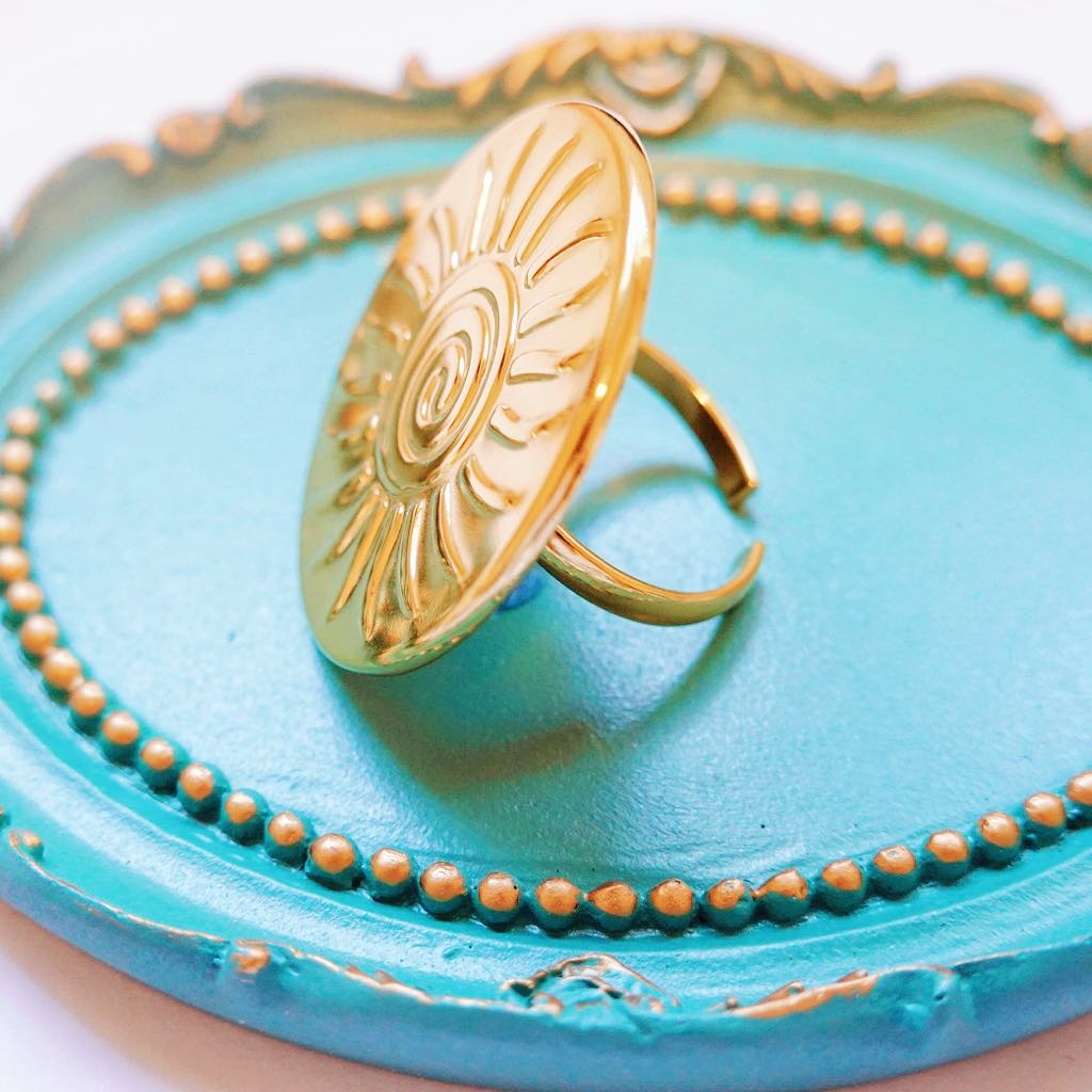 Gold Sun Ring: Adjustable Rings
