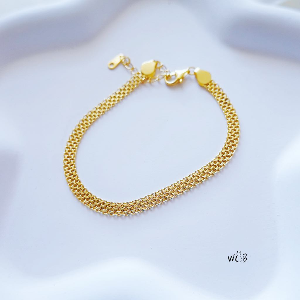 Classic Mesh Bracelet: Gold or Silver Chain & Gifts for Her