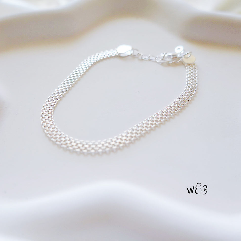 Classic Mesh Bracelet: Gold or Silver Chain & Gifts for Her