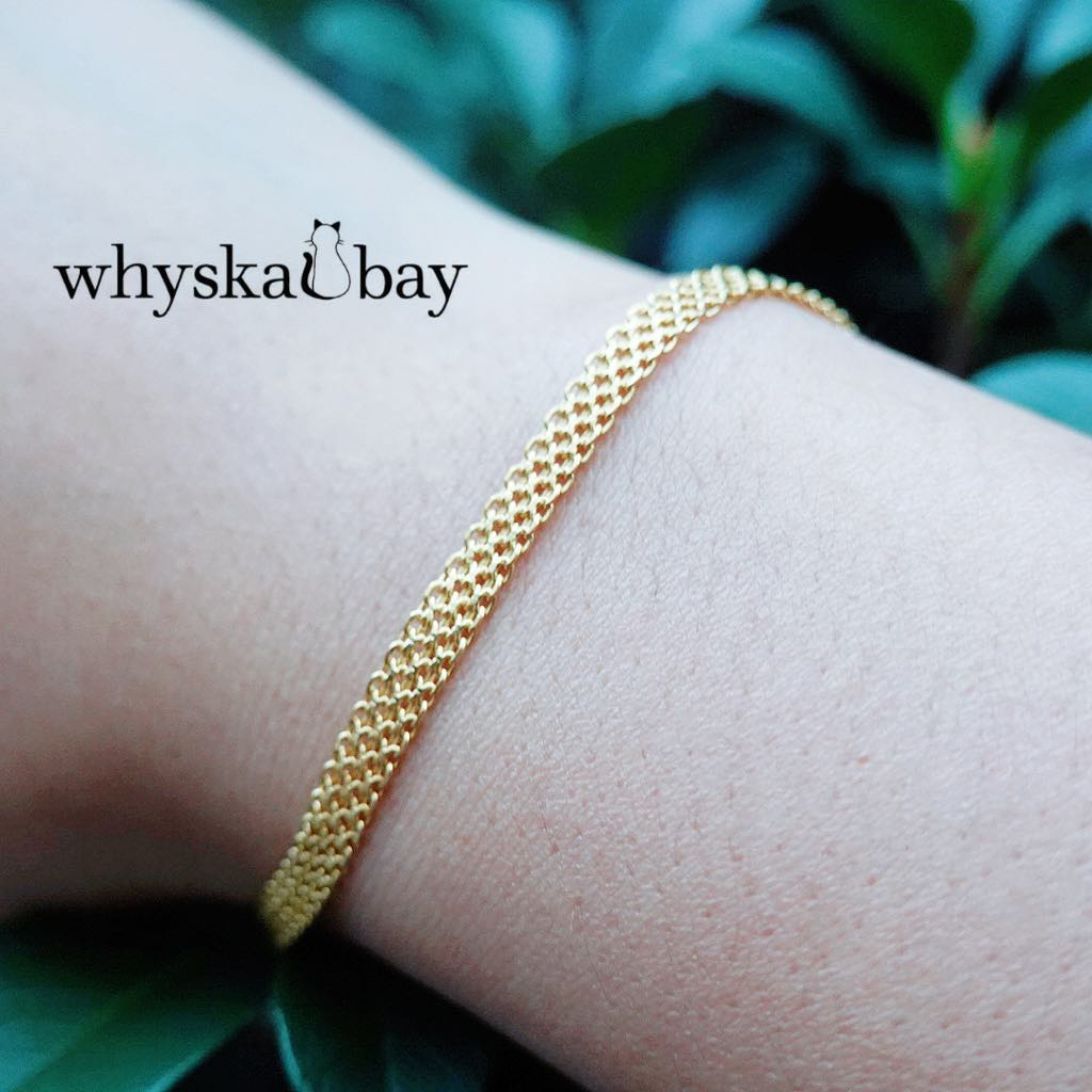 Classic Mesh Bracelet: Gold or Silver Chain & Gifts for Her