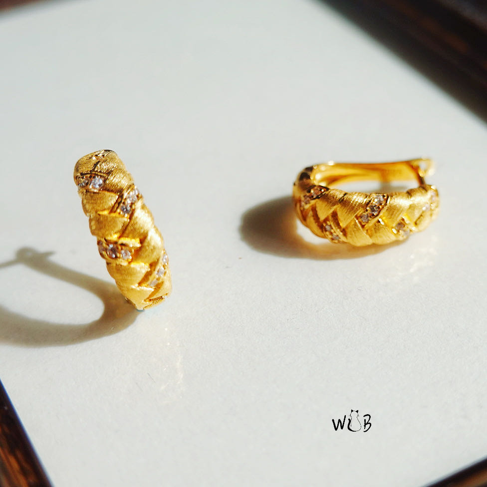 Braided Gold Hoop Earrings