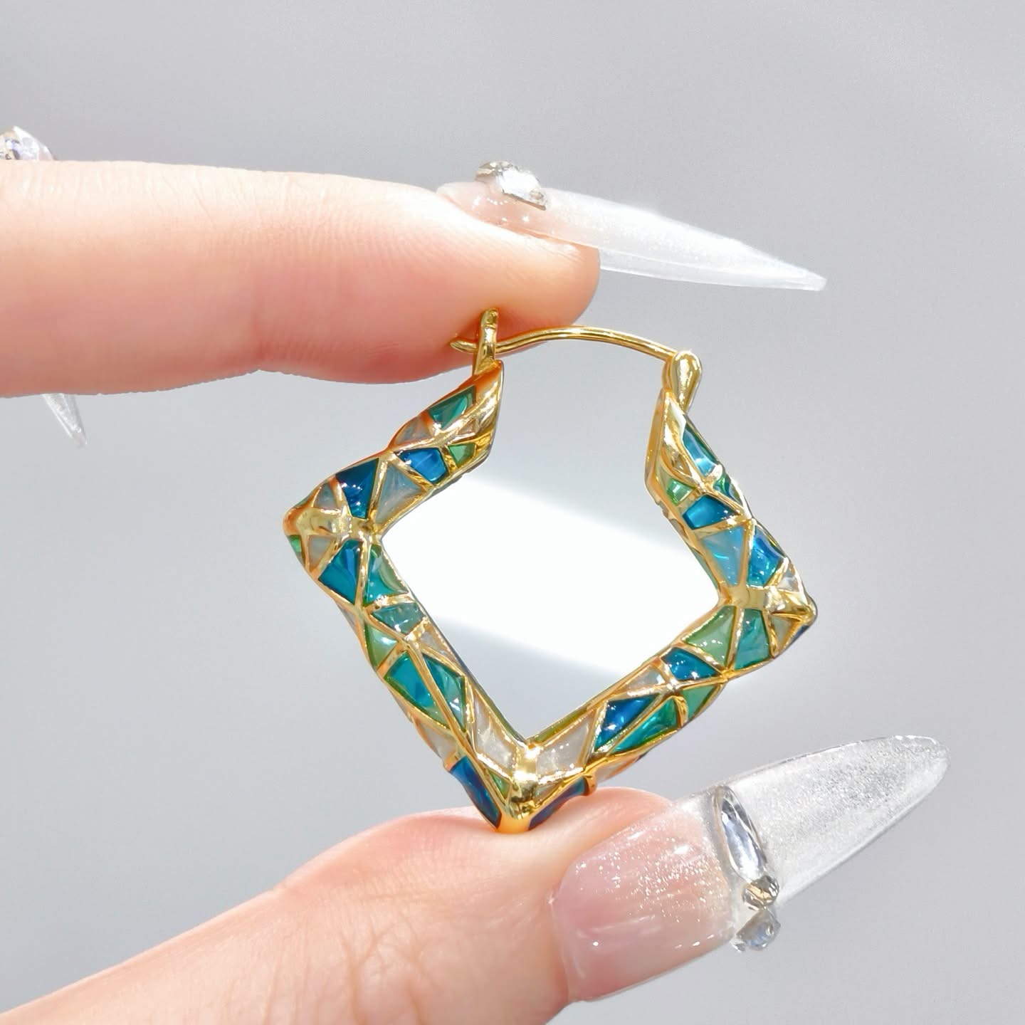 Square Enamel Earrings: Handcrafted Gifts For You