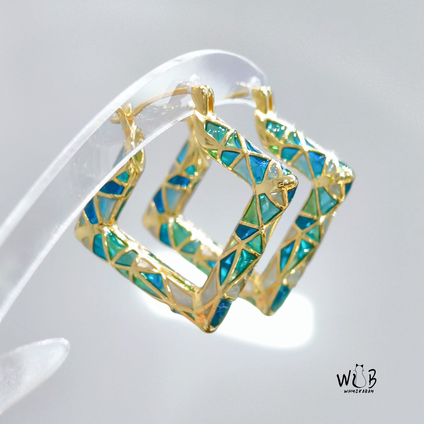 Square Enamel Earrings: Handcrafted Gifts For You