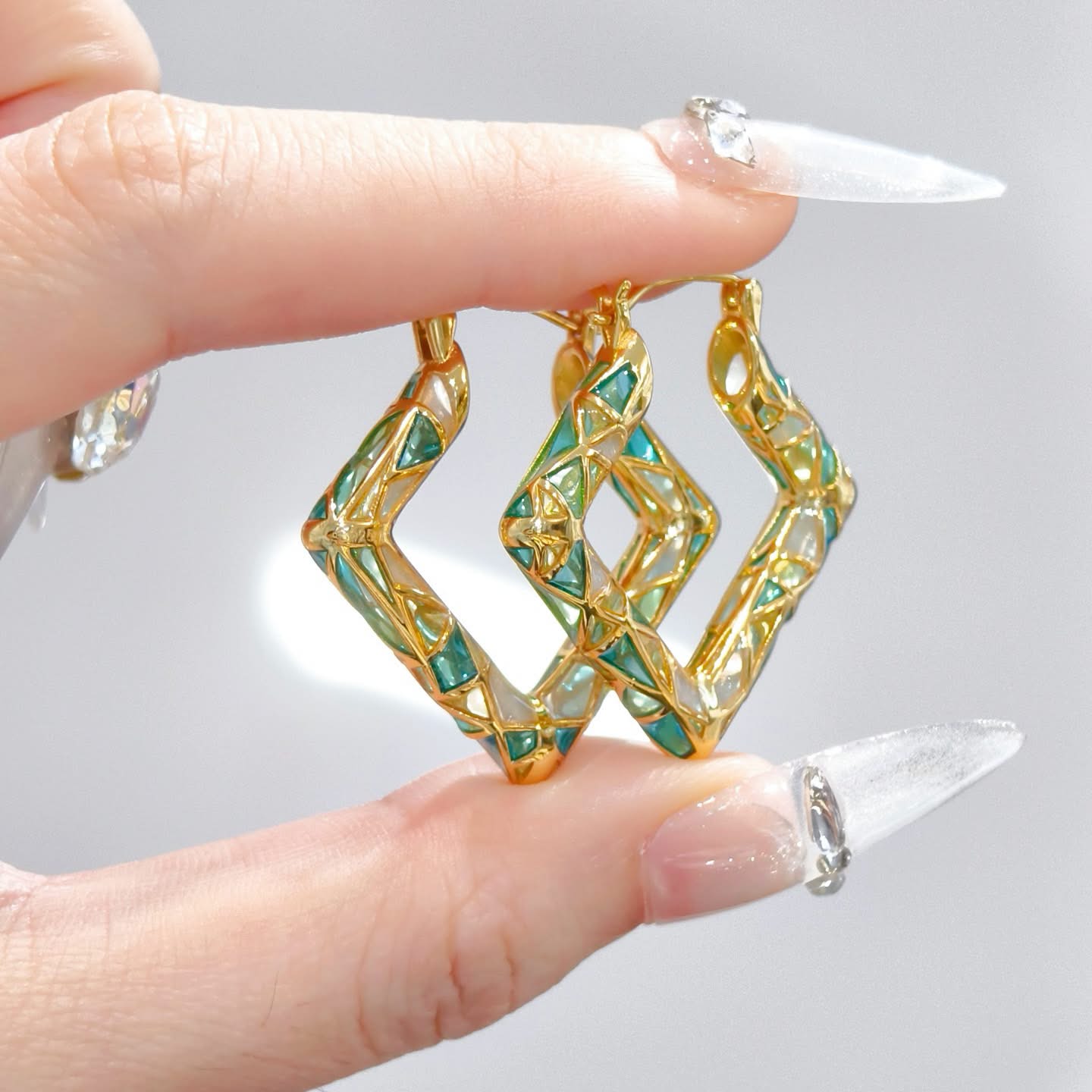 Square Enamel Earrings: Handcrafted Gifts For You