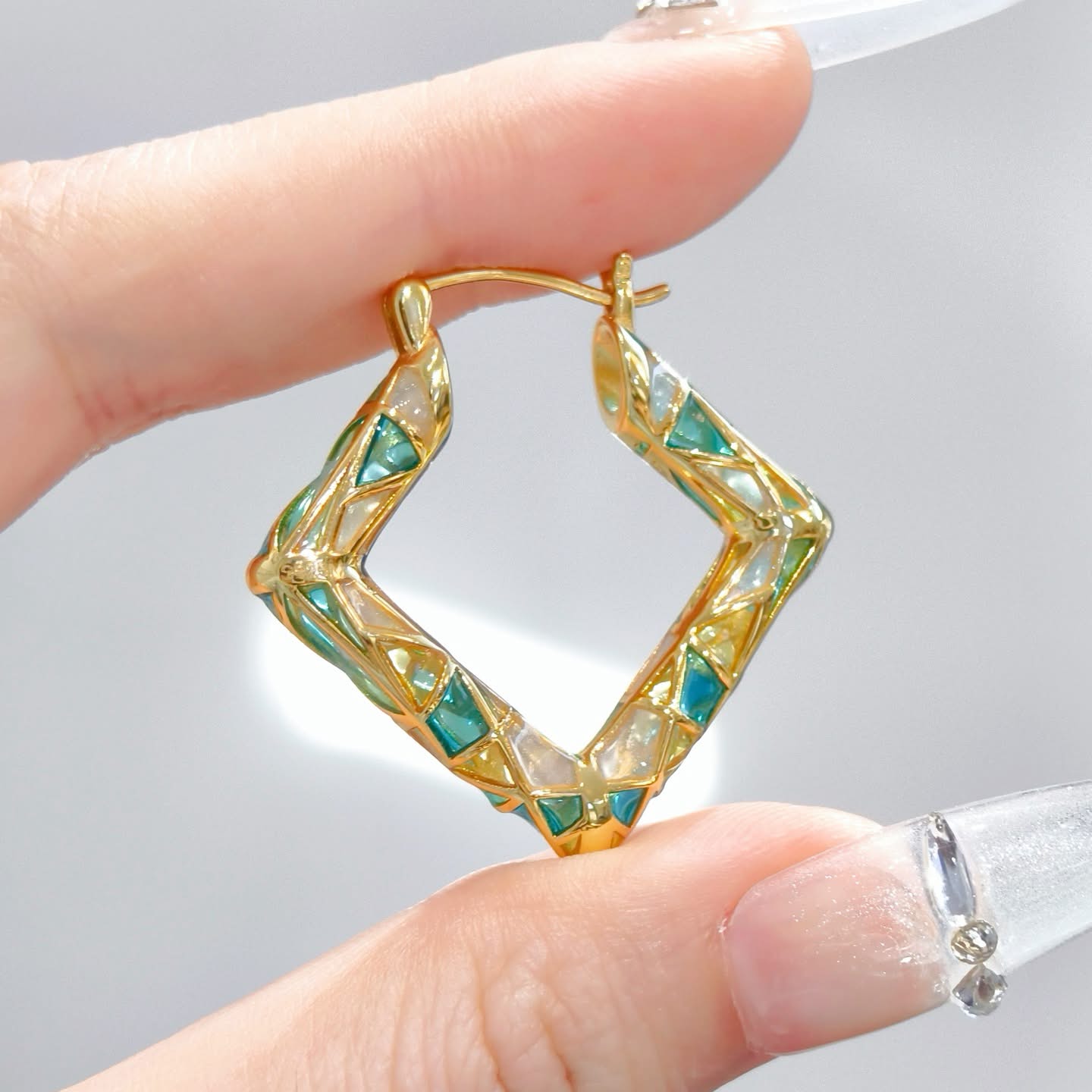 Square Enamel Earrings: Handcrafted Gifts For You