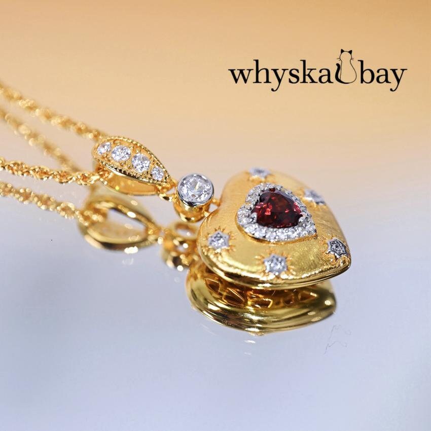 Timeless Love: Vintage Diamond & Garnet Heart Necklace