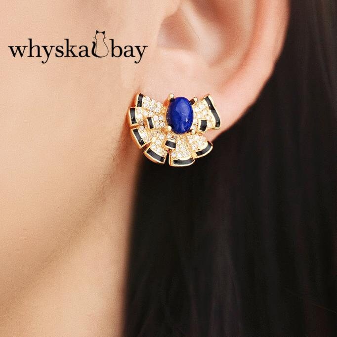 Blue Awaken: Art Deco Lapis Lazuli Earrings & 9th Anniversary Gift