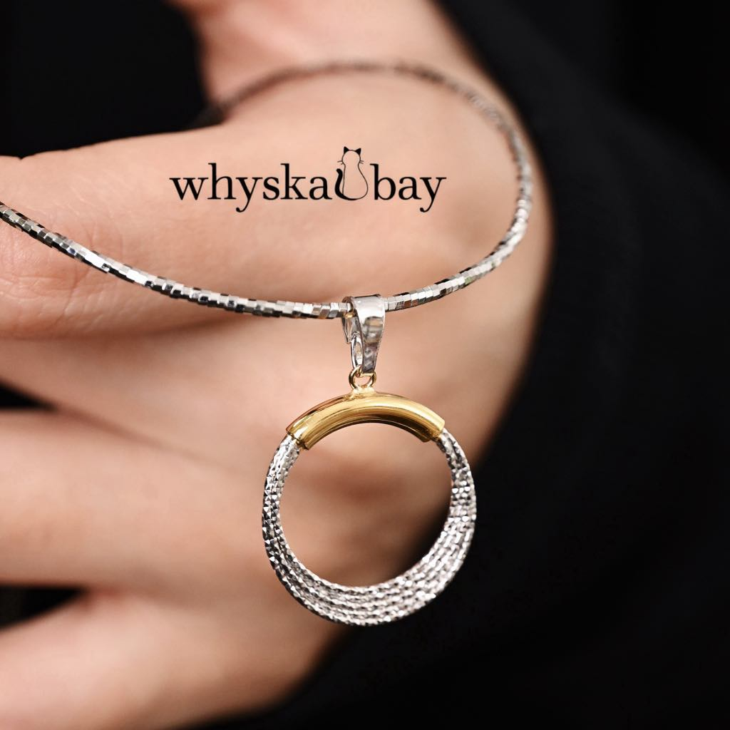 Golden Crescent of The Sky: Necklace with Detachable Pendant