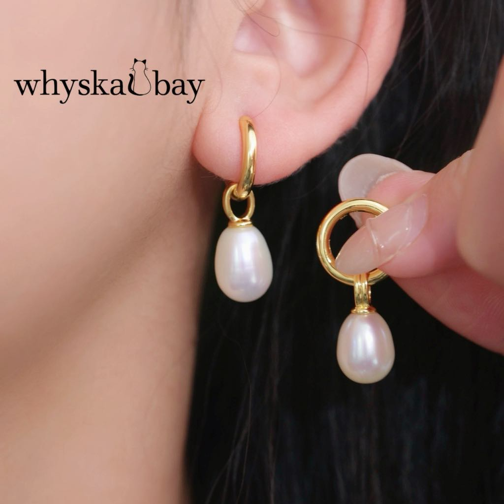 Elegance Pearl Earrings: Versatile Detachable Pendant