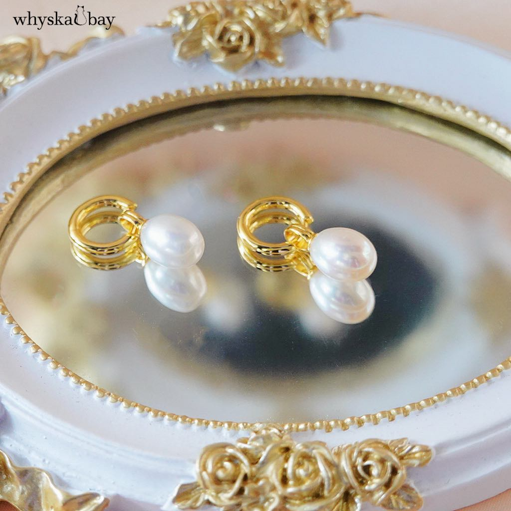 Elegance Pearl Earrings: Versatile Detachable Pendant