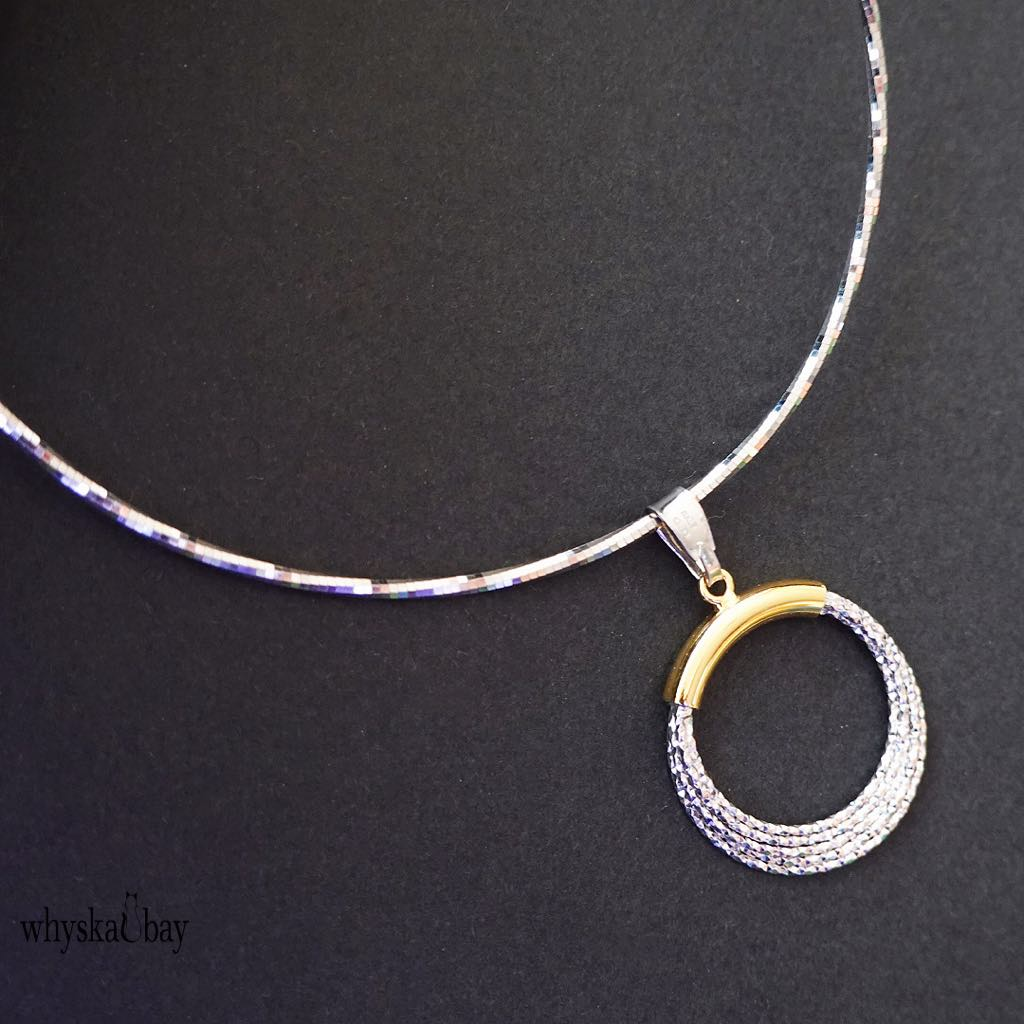 Golden Crescent of The Sky: Necklace with Detachable Pendant