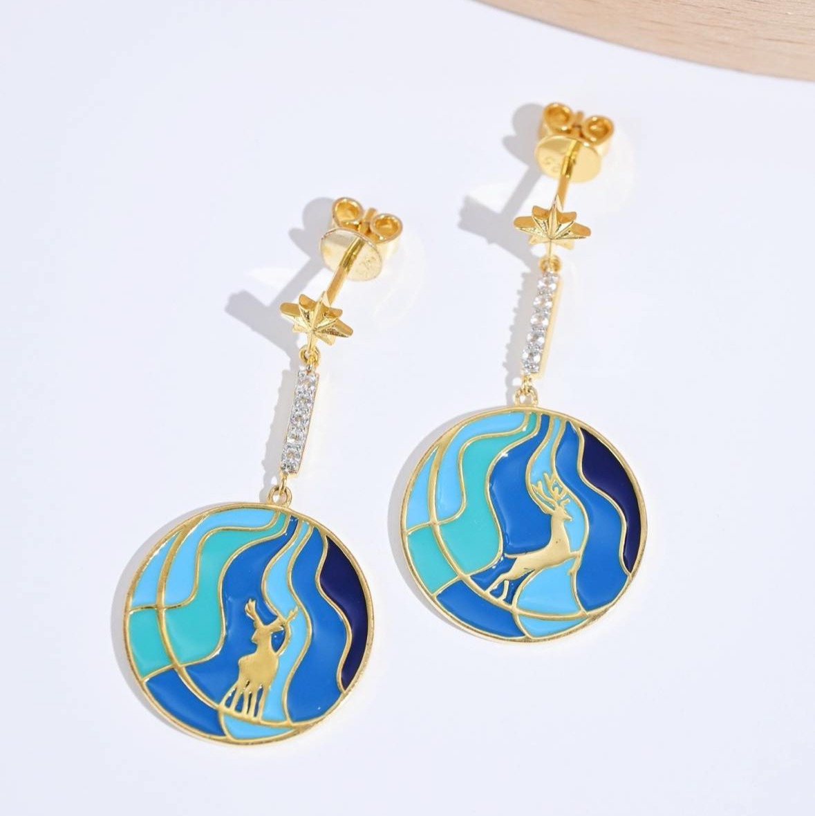 Deer Enamel Earrings: Handcrafted Gifts For Her & Statement Earrings