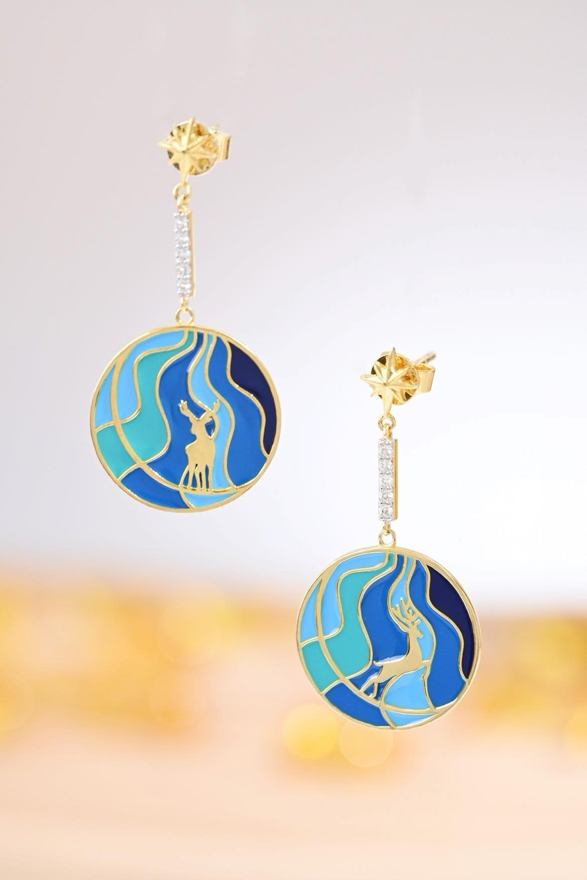 Deer Enamel Earrings: Handcrafted Gifts For Her & Statement Earrings