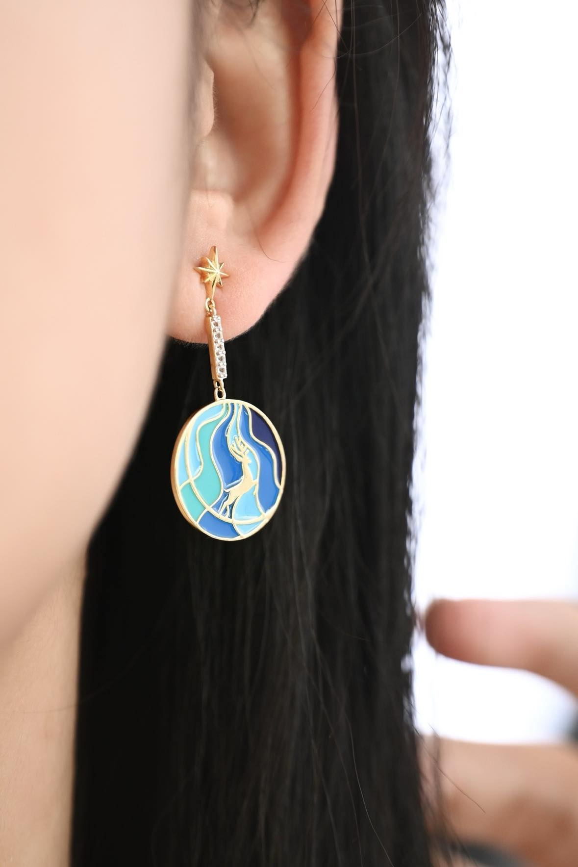 Deer Enamel Earrings: Handcrafted Gifts For Her & Statement Earrings