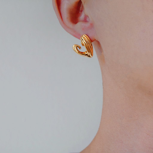 Modern Heart Earring: Gifts For Her