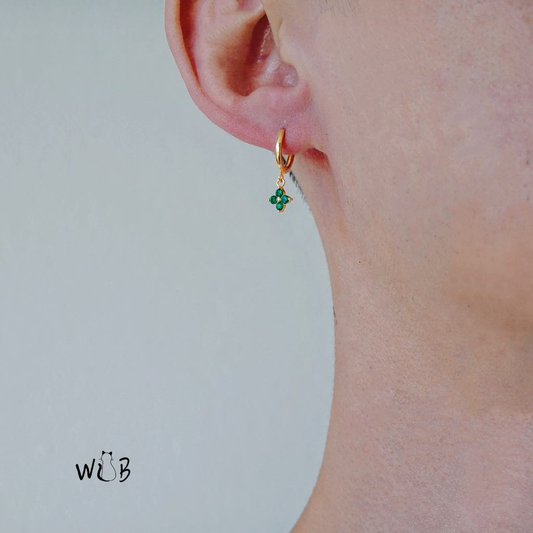 Lucky Clove Tiny Hoop Earrings: Petite Earrings & Everyday Earrings