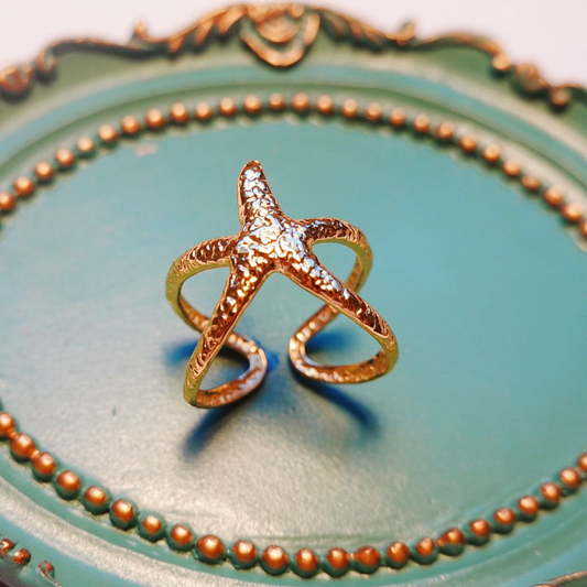 Ocean Star Gold Ring: Adjustable Rings