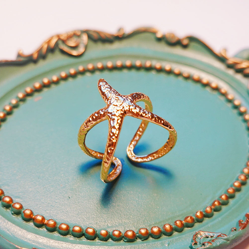 Ocean Star Gold Ring: Adjustable Rings