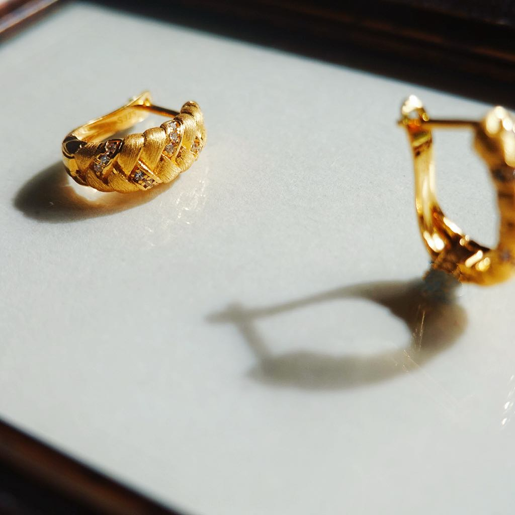 Braided Gold Hoop Earrings